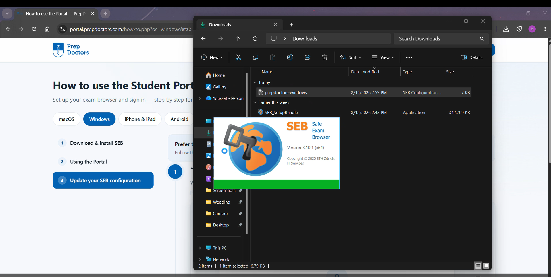 Safe Exam Browser starting again without asking for a password